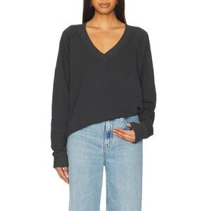 Perfectwhitetee Fleece Long Sleeve V Neck Sweatshirt